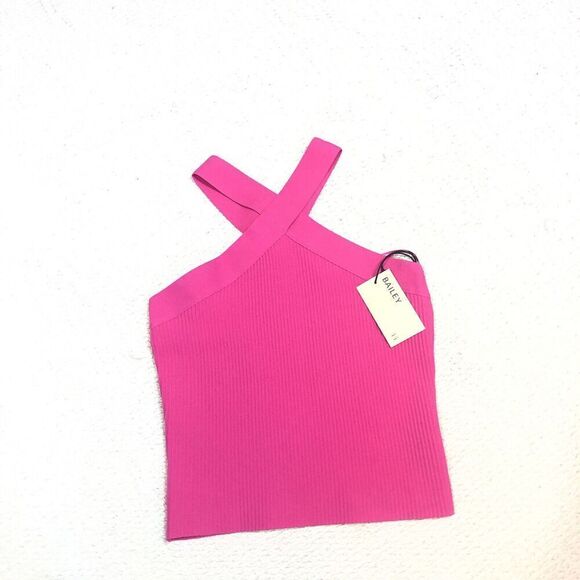 Bailey 44 Top Womens Size Small Fuchia Pink Barbiecore Ribbed Bodycon Mean Girls - Picture 9 of 11
